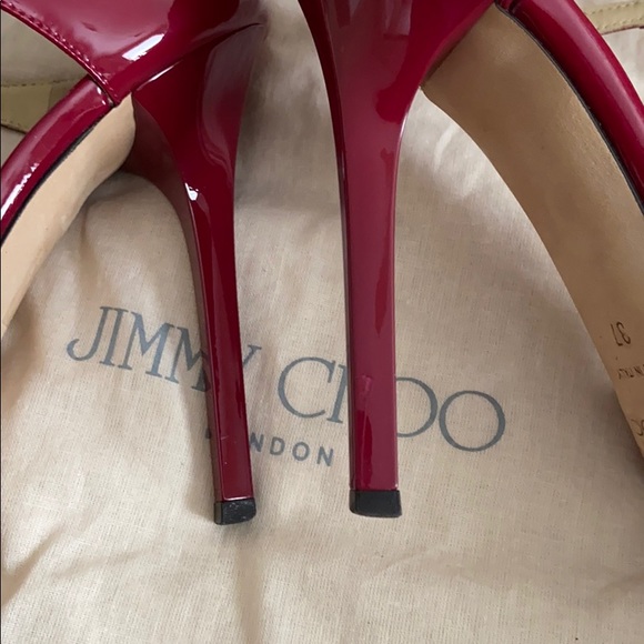 Jimmy Choo Lance Sandals in raspberry - Picture 5 of 6